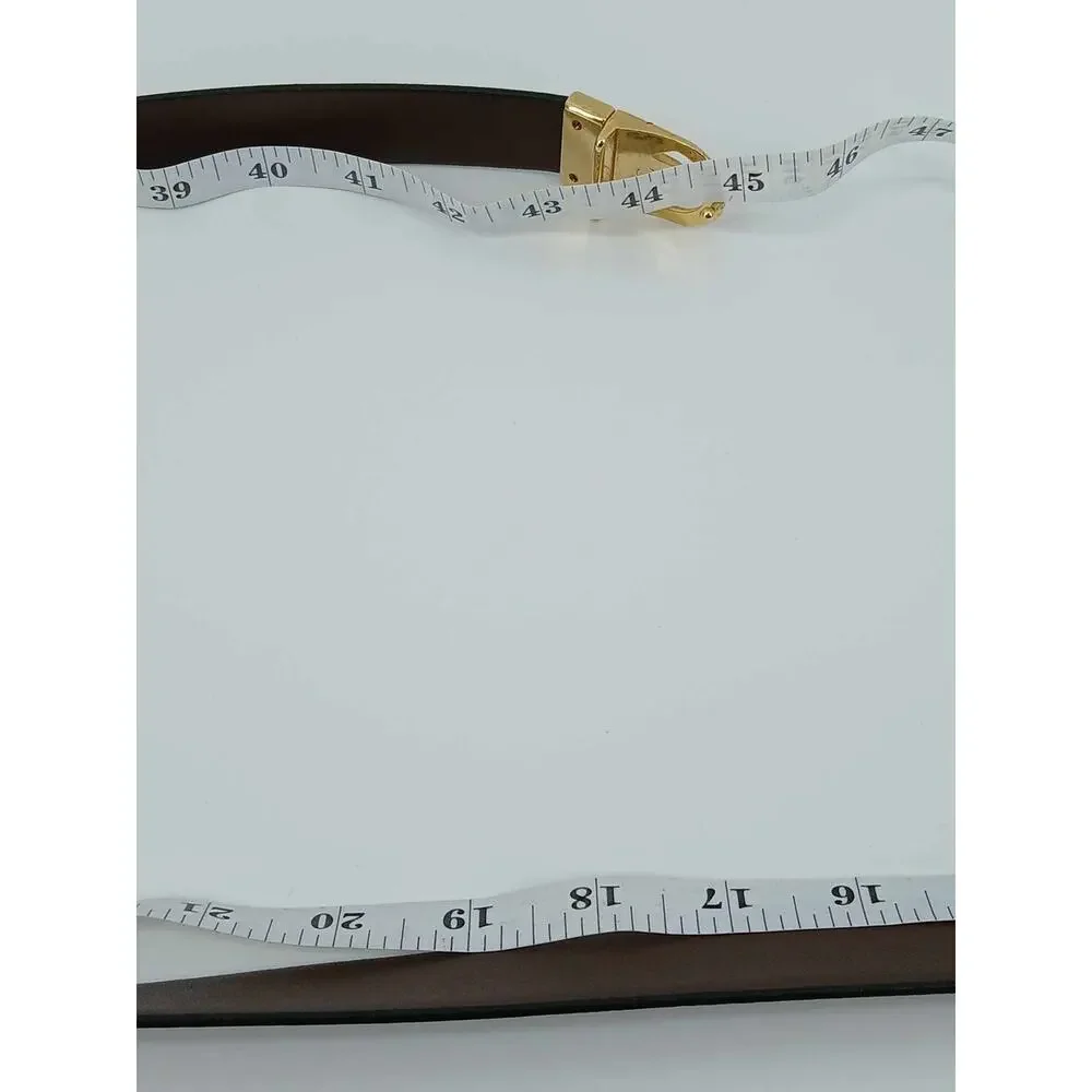 Pierre Cardin vintage leather belt with gold-tone C buckle (40)